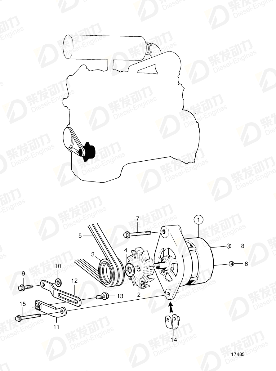 VOLVO Flange screw 966365 Drawing